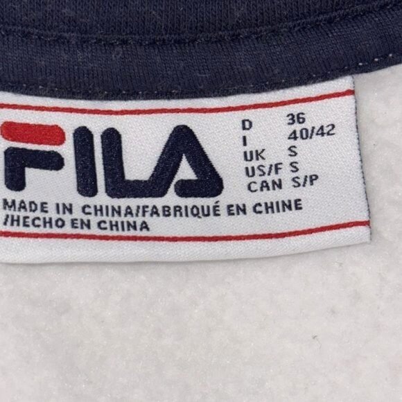 Fila Womens Half-Zip Sweatshirt Size S White - Picture 3 of 6